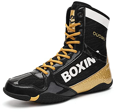 Boxschuhe Herren Wrestling Schuhe Jugendliche Muay Thai Kickboxen Sparring Boxers Trainers Kampfsport Schuhe Atmungsaktive Bodybuilding Boxen Stiefel36-46