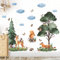 TOARTI XL Wandsticker Set,Groß Wandtattoo für Kinderzimmer,Aquarell Tiere Wandaufkleber Babyzimmer,DIY Dschungel Tiere Eule Hirsch Wandaufkleber für Junge Mädchen Schlafzimmer Wanddeko