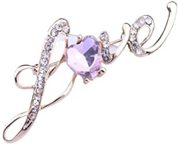 Damen Broschebroschen FüR Kleidung Liebe Brosche Kristall Strassbroschen Broschen Pin Schals Schalclip Schmuck Accessoire Hochzeitsfeier Geschenk for Frauen Lady Fliege Weihnachtsbrosche ( Blue : Bron