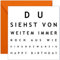 KARTEN 24 VERSAND Lustige Geburtstagskarte lustig für Frauen Männer Sehtest aus der ferne Humor witzig Glückwunschkarte zum Geburtstag lustiges Geschenk Mann Frau witzige (Dusiehst)