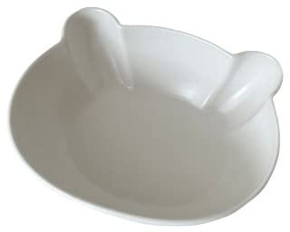 Doumneou Kawaii Ours Bol Style CoréEn Mignon Bol et Assiette en CéRamique Enfants et Filles Bol à Dessert Assiette DéJeuner Blanc