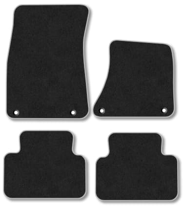 Porsche Macan (2014-2024) Carpet Car Mats | Grey Edge Trim Tailored Fit Floor Mats Full Coverage Protection Accessories Easy Clean Anti Slip Made in the UK