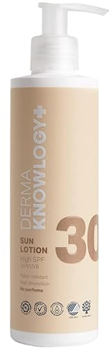 DermaKnowlogy Sonnencreme Lotion LSF30 | Allergiegeprüfter Sonnenschutz für Empfindliche Haut | Ohne Parfüm, Farbstoffe, Octocrylen, Mikroplastik | Coral & ECO-zertifiziert, Wasserfest, Vegan, 200 ml