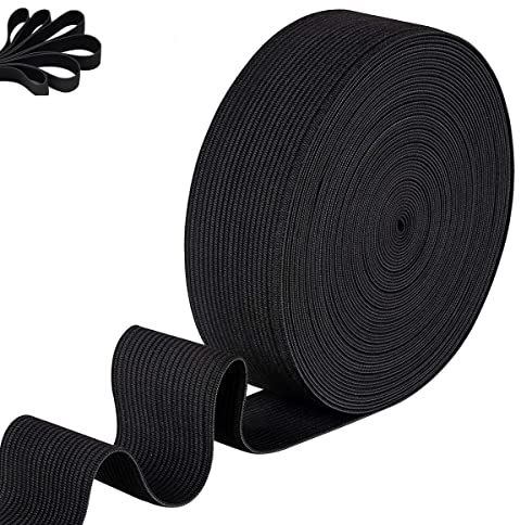 sinzau Gummiband, 10 m Nähen Gummibänder, Breite 30 mm für Hosen, Nähen, DIY Handgemacht, Schwarz