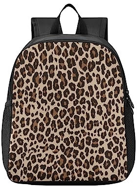 Kcldeci Kinderrucksäcke für Vorschule, Leoparden-Wildtier, Fell, Kindergarten, Schultasche, Grundschule, Jungen und Mädchen, Rucksäcke