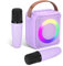 Ankuka Karaoke Toys for Kids & Adults with 2 Microphones, Portable Karaoke Machine with LED Light and Voice Changing Effects, Gifts for Age 3-18 Kids Boys Girls Families Birthday Party (Purple)