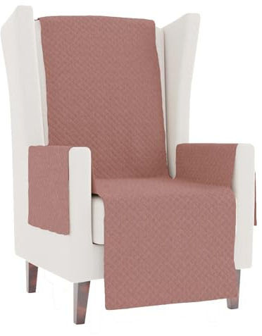 GAMUSI Sesselbezug für Relaxsessel, mit Liegefunktion, Bezug für 1-Sitzer (bis 110 cm breit), gepolstert, einfarbig, atmungsaktive Baumwolle, Taupe