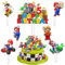 Geburtstag Tortendeko 5 Jahre, 7 Stück Acryl Kuchen Dekoration, Cartoons Cupcake Toppers, Happy Birthday Kuchen Topper, Mini Figuren Tortendeko, Geeignet für Kinder Geburtstage Party, Baby Shower