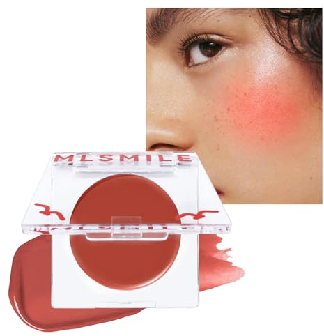 Jutqut Cream Blush Natural Makeup, Rouge Ultra Pigmented Long Wearing Face, Creme Blush Lightweight Dewy Finish, Blusher Natural Glow Shimmer Wasserfeste #02