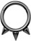 Decentraland 1 Stück 16G Schwarz Durchmesser 12mm Spike Nase Septum Mund Hoop Ohrring Knorpel Chirurgenstahl Gothic Ring Piercing Schmuck