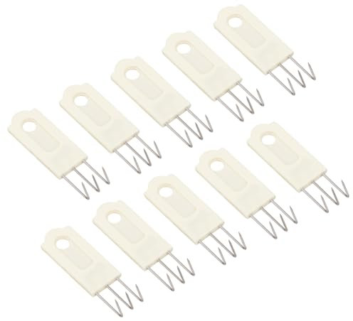 NBEADS 10 Stück Strickklauengewichte, 3 Krallen-Strickblockierkämme Universal-Klauenhaken Strickmaschinenteile Stricksocken Fersengewicht Für Strickmaschinenindustrie, Hellgelb