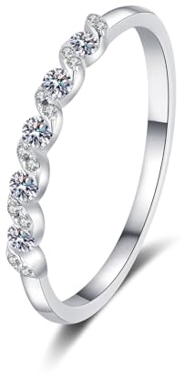 ANAZOZ Eheringe 585 Echtgold, Trauringe Damen größe 56 | Stapelring mit Labor Diamant 0,19 karat D-VVS1 oder VVS2