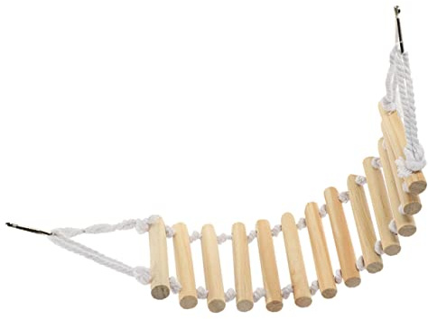 YARNOW Hängande Trappa För Reptiler i Trä Lizard Accessory För Gecko Sköldpadda Hamster Och Fågel Naturlig Design Stimulerar Lek Och Motion i Terrariet