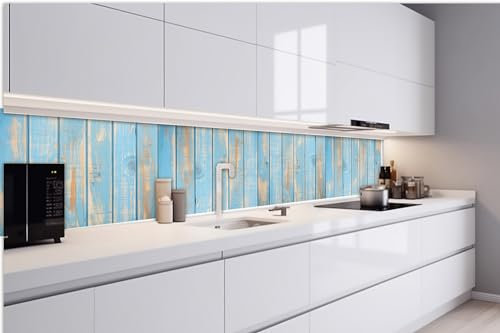 DIMEX Küchenrückwand Folie Selbstklebend SCHÄBIGEM Holz 420 x 60 cm | Klebefolie - Dekofolie - Spritzschutz für Küche | Made in EU