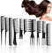Landrain 10 Stück Friseur Styling Kamm Männer Herren Grob, Haarkamm Männer, Hitzebeständiger Comb Frauen Set