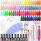 COSCELIA Kit Manucure Ongle Gel UV Complet,Vernis Semi Permanent 35 Couleurs Lampe UV Ponceuse pour Ongles, Vernis à Ongles avec Base Top Coat Nail Art Débutants Coffret Cadeau