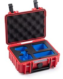 B&W International B&W Transportkoffer Outdoor für Insta360 GO 3 und GO 3S - Type 500 rot - wasserdicht nach IP67 Zertifizierung, staubsicher, bruchsicher und unverwüstlich