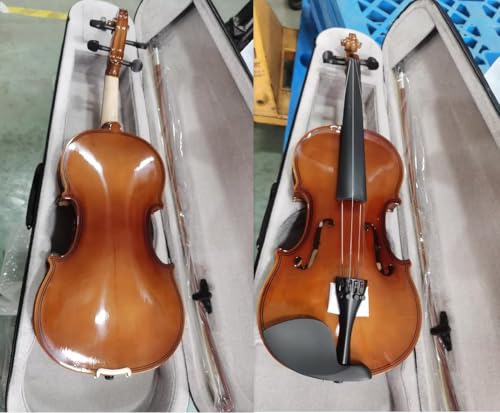 Geige Massivholz Violine Violine Anfänger Erwachsene Spielen Violine(Vintage 4/4)