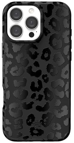 VELVET CAVIAR Black Leopard Cheetah Print Phone Case for iPhone 16 Pro Max - Compatible with MagSafe [10ft Drop Tested]