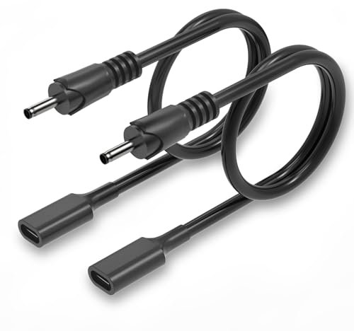 3.28Ft 5V DC Power Cord USB C to DC 3.5mm x 1.35mm Barrel Jack Adapter Connector Charging Cable Plug for Tablet PC, IP Camera, Bluetooth Speaker, Webcam Router, 2Pack