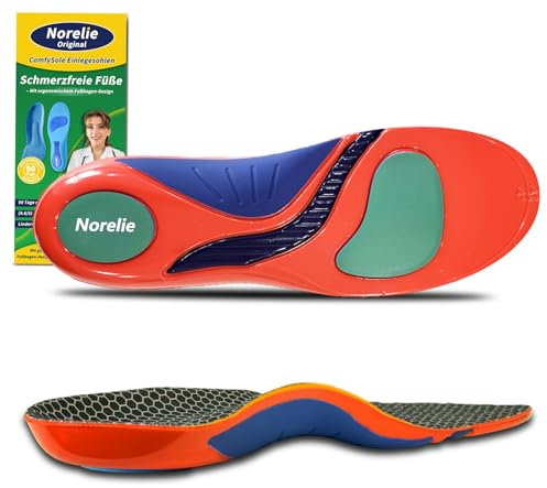 Norelie Orthopädische Einlegesohlen Für Damen & Herren Original, Plantar Fasciitis Hohe Arch Support Schuheinlagen, Einlegesohle Hallux Für Plattfüße, Plantar Fasciitis, Fußschmerz