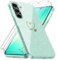 Cover Compatibile con Samsung Galaxy A26 4G / 5G, con 3 Pezzi Vetro Temperato Pellicola Protettiva, Glitter e Antimpronta Custodia, Antigraffio e Morbido Caso - Trasparente