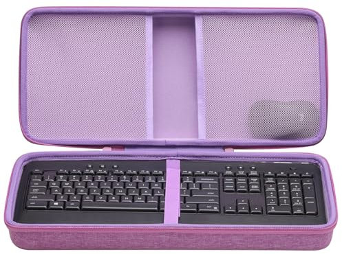 XANAD Hard Case Compatible with Logitech MK540 Advanced Wireless Keyboard and Mouse Combo(Purple)-Inside: 18.3x8.1x1.3
