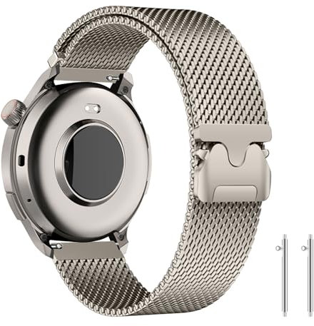 PaceBid 22mm Armband Kompatibel mit Amazfit Balance, Milanese Mesh Loop Metall Gewebte Edelstahl Magnetisch Ersatzband Verstellbarer Uhrenarmband für Amazfit Balance 2/Amazfit Bip 5 - Sternenlicht