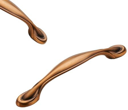 Tiradores Cocina Vintage 128mm, 2 Pcs Tiradores de Armarios Sólido de Aleación de Zinc | Galvanoplastia, Color: Bronce, Tiradores de Mueble Distancia del Agujero de 128mm Tiradores Cajones 128mm/5in