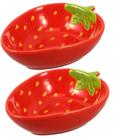 Holibanna 2stücke Erdbeer-serviertablett Aus Keramik Zum Servieren Von Desserts Obst Und Snacks Mit Verspieltem Design Für Partys Und Zusammenkünfte