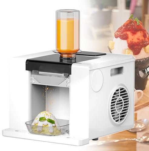 Macchina Tritaghiaccio Elettrica Professionale Da 280 W - 60 Kg/Giorno, Macchina Professionale Per Ghiaccio Tritato Professionale, Con Pulizia Automatica E Raffreddamento Ad Aria,White
