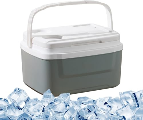 Auto Kühler Für Fahrzeuge - 8 Liter Auto Kühlbox Tragbarer Gefrierschrank Mit Tragegriff | Wasserdichter Tragbarer Mini-Kühlschrank Mit Griff & Großem Fassungsvermögen Für Picknick, Angeln Und