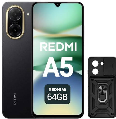 XIAOMI Redmi A5 Smartphone 6,88 120Hz Display, 64GB+3GB, 32MP AI-Kamera, 5200 mAh Akku, Seiten-Fingerprint-Sensor (Schwarz)