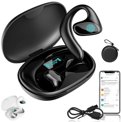 HOPASRISEE Meacode Ai Translation Earbuds, 3 in 1 Bluetooth Ai Translation Earbuds Real Time with 156, Noise Canceling, 30h Battery, Open-Ear Design, for Business, Learning & Travel (Black)
