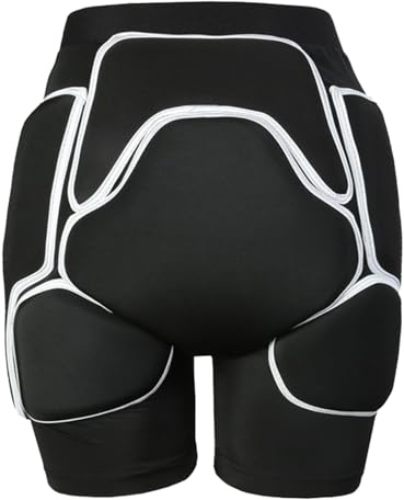 FLEXMAN 3D Hüftschutz, Eva Polsterung für Erwachsene, Steißbein Hüft Gesäßpolster, Rundum Schützende, Gepolsterte Shorts Zum Skifahren, Snowboarden, Skaten, Radfahren