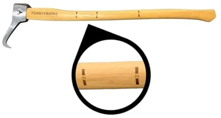 FORSTKRONE Sappie 80 cm – Profi Handsappie mit Hickoryholzstiel, 800 g gehärteter Stahlkopf, Forstwerkzeug zum Bewegen & Drehen von Holzstämmen - Ergonomische Form - Langlebiger Stiel