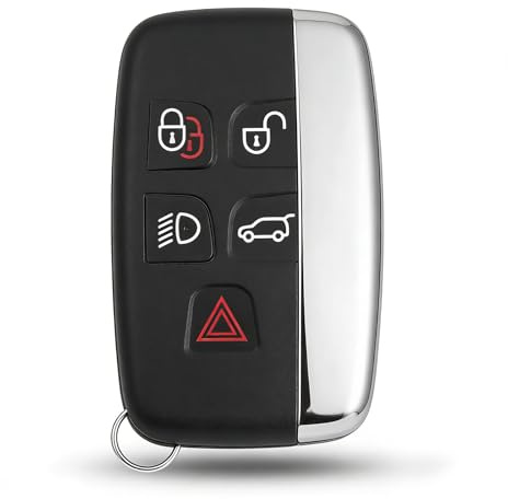 5 Button Jaguar Key Fob Case Replacement , Durable Key Fob Cover | Key Fob Cover Compatible with Jaguar XE, XJL, XF, XK Models, Protective Hard Shell Jag Key Fob Case for Keyless Entry Remotes