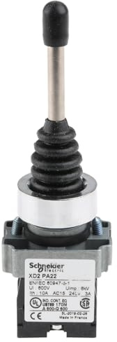 Schneider Electric Harmony XD2 Joystick, 2-Achsen Langsam öffnend, 1-poliger Schließer, 240V ac / 3 A @ 240 V ac, IP 65