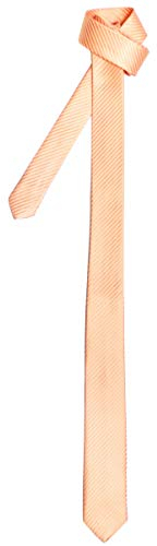 Retreez Herren Schmale Gewebte Krawatte Textur Gestreifte 5 cm - hell orange