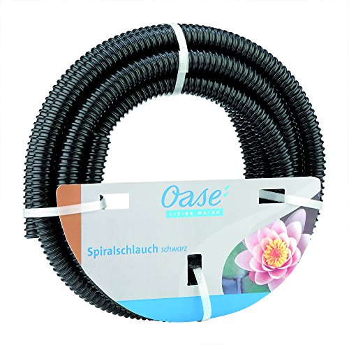 Oase 57529 Spiralschlauch (Ø 19 mm), 5m - hochwertiger Teichschlauch für Garten und Teich, flexbiler Wasserschlauch, nutzbar als Saugschlauch, Pumpenschlauch, Schwarz