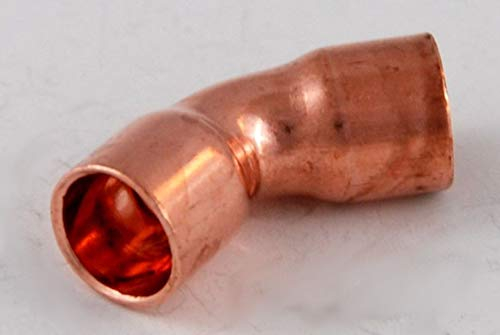 10x Kupferfitting Bogen 08 mm 45 Grad 5041 i/i Lötfitting copper fitting CU
