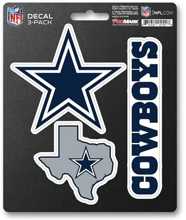 FANMATS NFL-Team-Aufkleber, 3 Stück, Blau