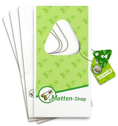 Der Motten-Shop, 4 Karten à 5 Lieferungen, Schlupfwespen gegen Kleidermotten, biologische & nachhaltige Mottenbekämpfung, Umweltfreundliche und giftfreie Alternative zu Mottenkugeln oder Mottenspray