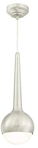 Westinghouse Lighting 6329740 A++ to A, Einflammige LED-Pendelleuchte, Ausführung mit Opalmilchglas, 7.5 W, Integriert, Gebürstetes Nickel, 17 x 17 x 182 cm