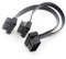 LoongGate OBD-II Splitter Y Kabel Ultra Low Profile - 1 Stecker auf 2 Buchse OBD2 Auto Diagnose Extender Kabel Adapter - Full 16 Pin Pass-Through 90 abgewinkelt flache Nudel Kabel - 0,3 Meter