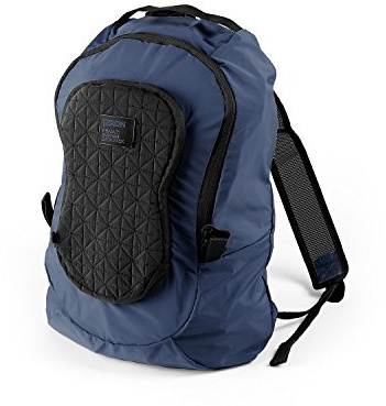 Lexon PEANUT Rucksack – Aufbewahrung – faltbar in kompakter Tasche – 18,7 l (Blau)