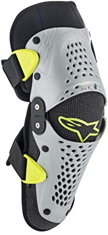 Alpinestars 6546319-195-S/M Youth Sx-1 Rodilleras Plateado/Amarillo Sm/Md