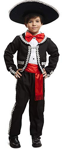 Dress Up America Costume tradizionale messicano per ragazzi (cappello non incluso) - Set Mariachi messicano per bambini - Giacca, pantaloni, papillon e fascia