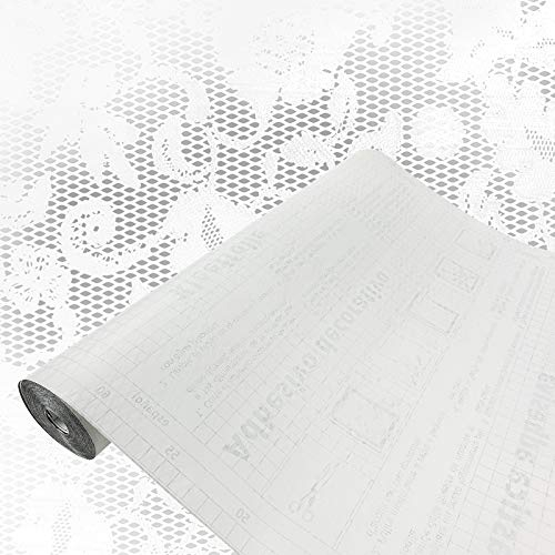 DecoMeister Lámina Autoadhesiva para Ventanas Vinilo Adhesivo para Cristal Papel Opaco Protección Privacidad Pegatina Decorativa para Baño Cocina Decoración Motivo Cortina 45 x 100 cm por Metros