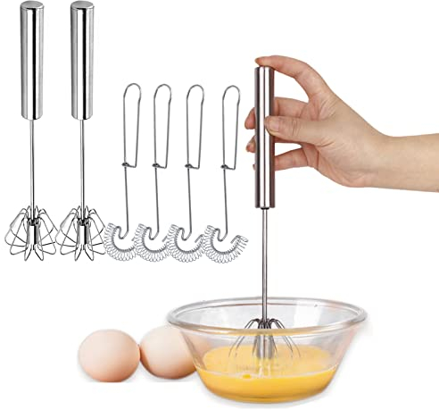 Dancepandas Fouet Cuisine à Spirale 6PCS Cuillère Magique Inox Petit Fouet Cuisine Inox pour Mélanger, Fouettant, Remuer, Convient pour Cuisine Cuisson Cuisson